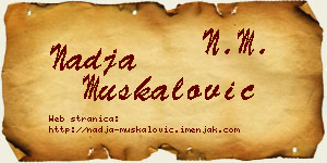 Nadja Muskalović vizit kartica